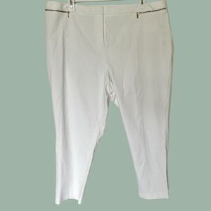 Calvin Klein White Cropped Ankle Pants